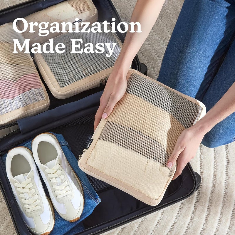 VANDEL Space-Saving Compression Packing Cubes for Women, Men, Compressible Carry On Suit Case Organizer Luggage Packing Cubes for Travel Organizer Bags for Luggage and Backpacks, Suitcase Cube - Image 4